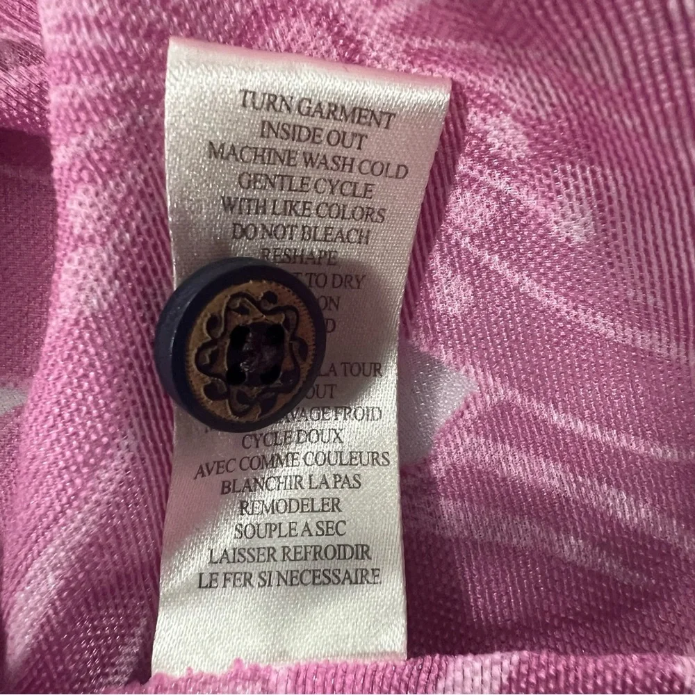 Nick & Mo Sheer Pink Floral Cover Up Tie Waist Boho Beach Large - Picture 9 of 10
